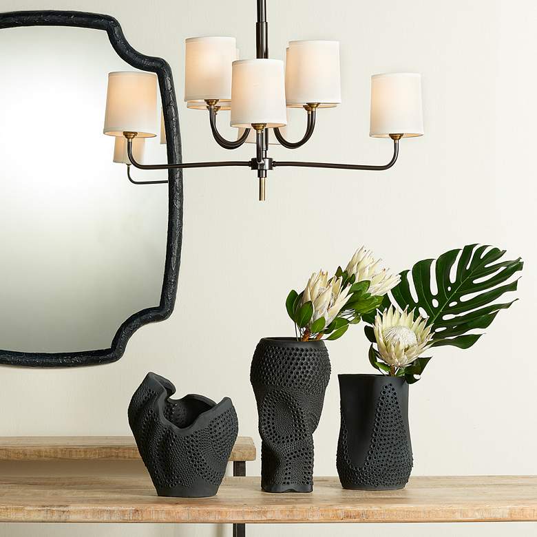 Image 3 Jamie Young Moonrise 12 1/4"H Matte Black Decorative Vase more views