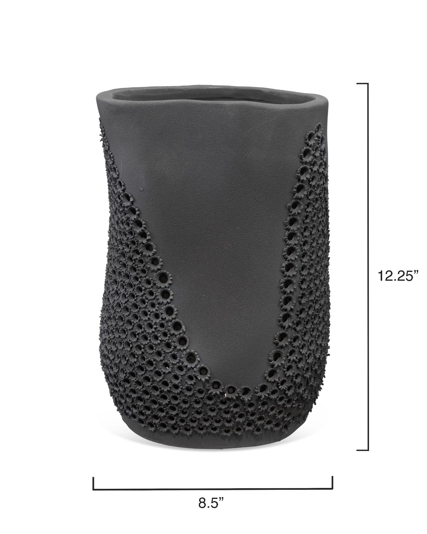 Image 5 Jamie Young Moonrise 12 1/4"H Matte Black Decorative Vase more views