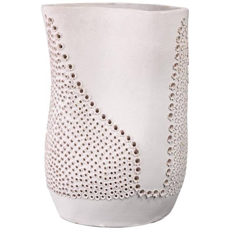 Image 1 Jamie Young Moonrise 12 1/4"H Matte White Decorative Vase