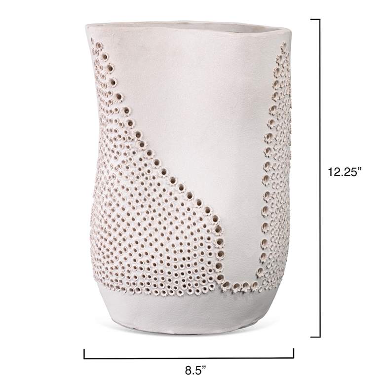 Image 3 Jamie Young Moonrise 12 1/4"H Matte White Decorative Vase more views