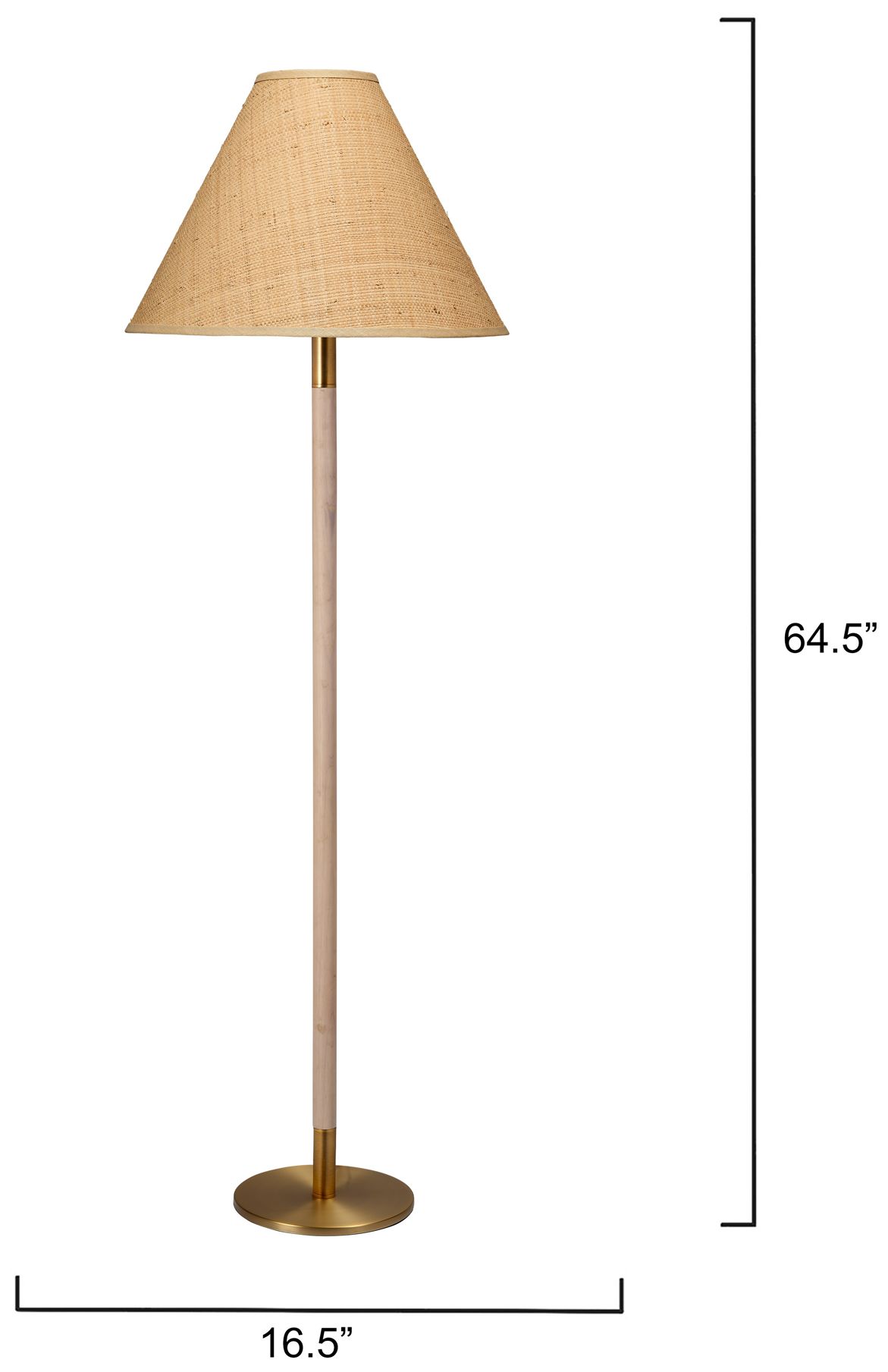 Image 5 Jamie Young Morgana 64.5" High Modern Metal and Wood Floor Lamp more views