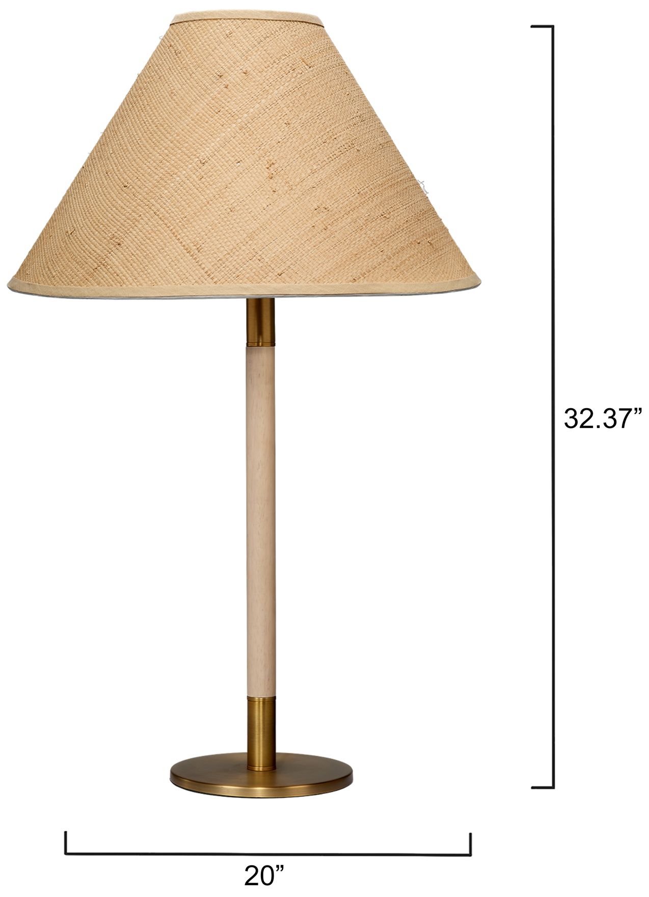 Image 6 Jamie Young Morgana Wood and Metal Table Lamp with Raffia Shade more views