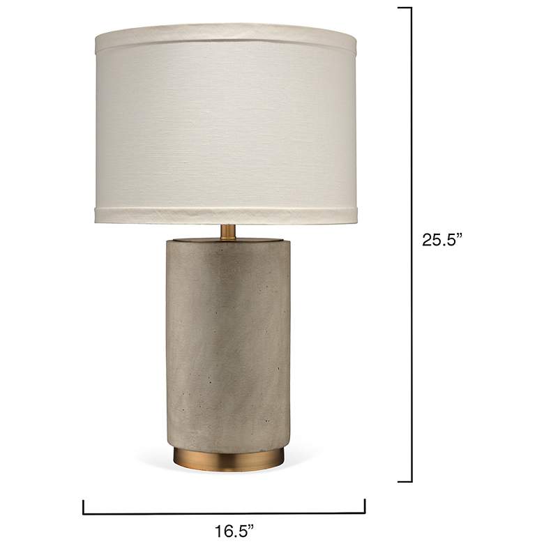 Image 3 Jamie Young Mortar Cement Table Lamp with Linen Shade more views