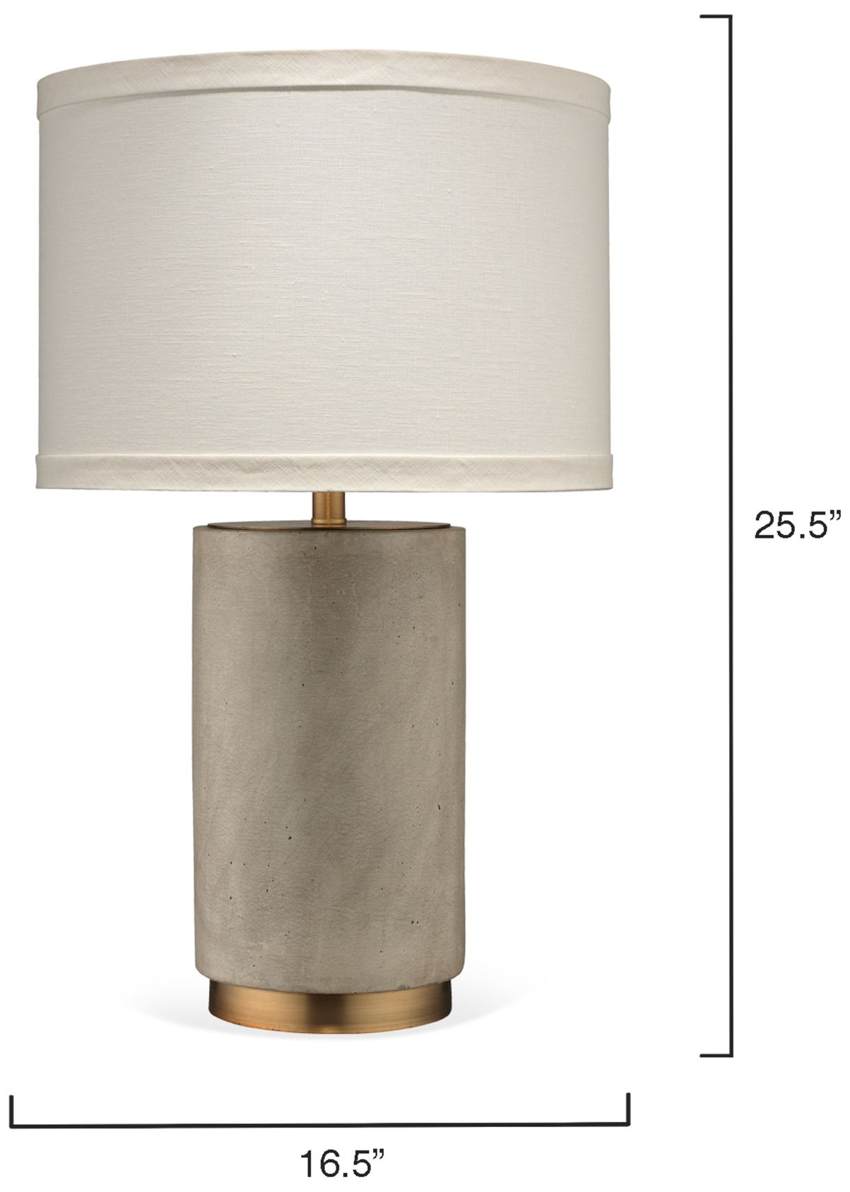 Image 5 Jamie Young Mortar Cement Table Lamp with Linen Shade more views