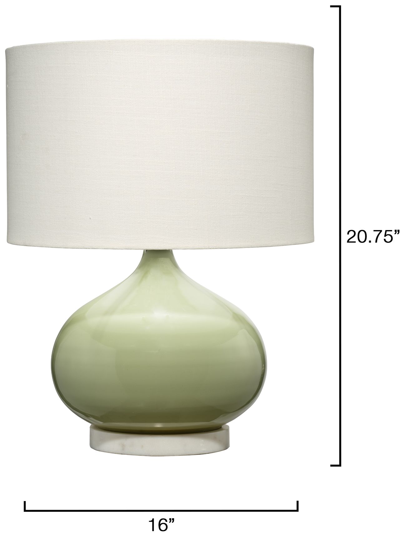 Image 5 Jamie Young Moss Glass Table Lamp 21.75" in Green more views