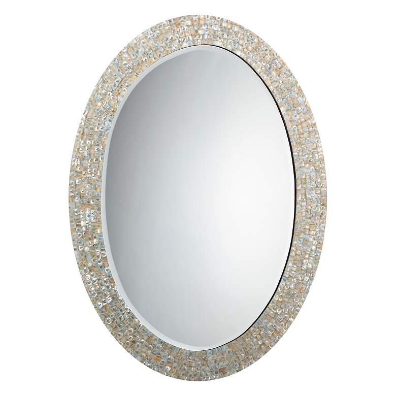 Image 2 Jamie Young Mother of Pearl 31 1/2 inch x 43 1/2 inch Wall Mirror
