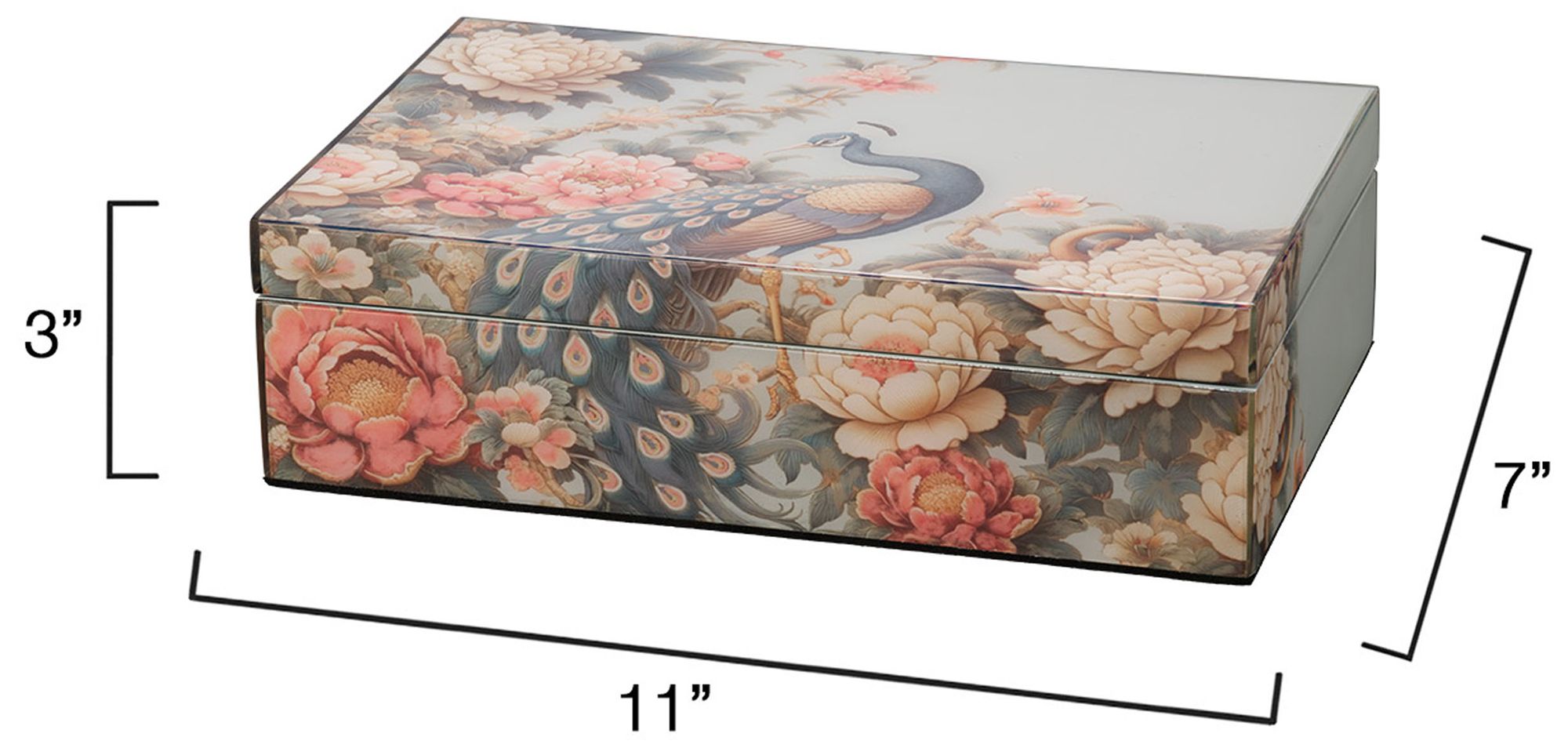 Image 2 Jamie Young Mural Decorative Lacquered Box 3" more views