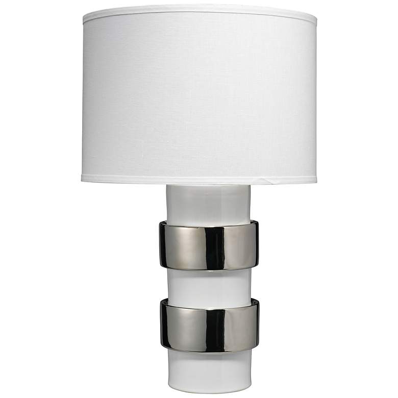 Image 1 Jamie Young Nash Silver Ceramic Table Lamp