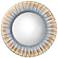 Jamie Young Native Beaded 36" Round Wall Mirror in Natural and Blue