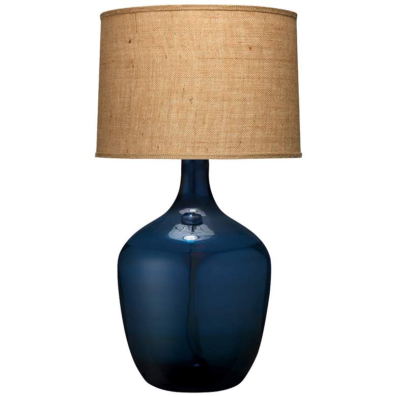 Image 2 Jamie Young Navy Blue Glass Plum Jar Table Lamp