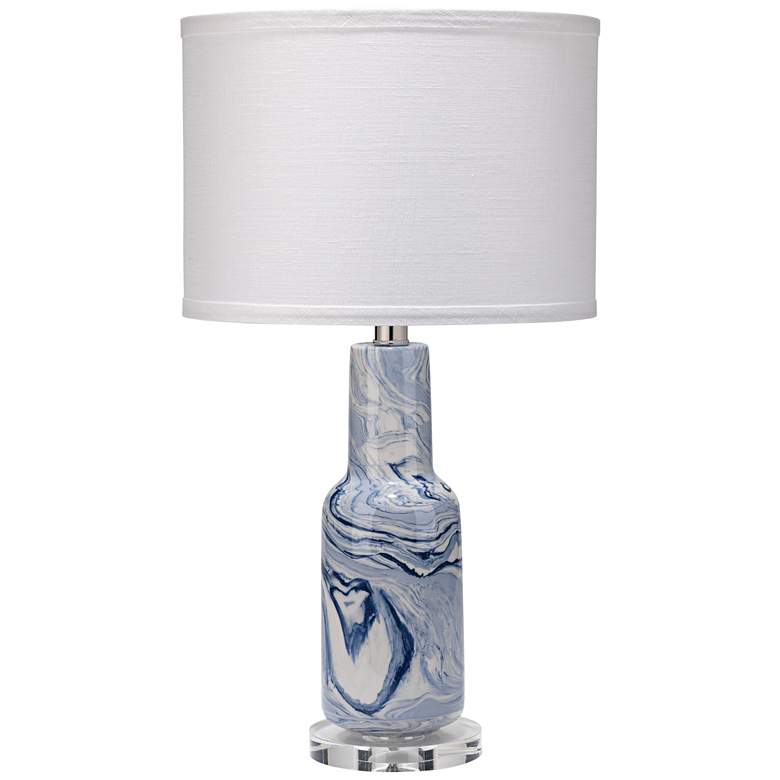 Image 1 Jamie Young Nebula Blue and White Swirl Ceramic Table Lamp
