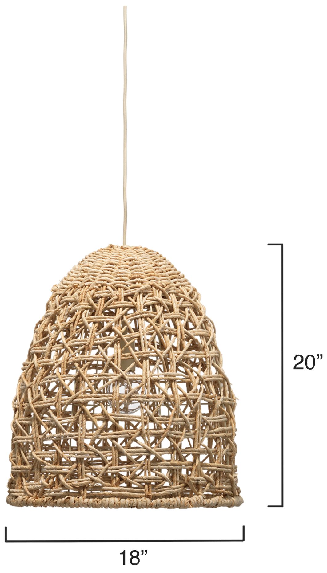 Jamie Young Netted Rope 1-Light Pendant