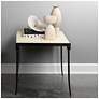 2_Jamie Young Nevado Off White Leather and Black Steel Side Table more views