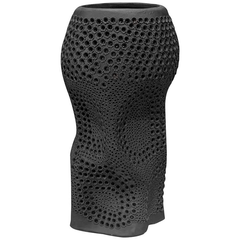 Image 1 Jamie Young Night Sky 16 1/2"H Matte Black Decorative Vase