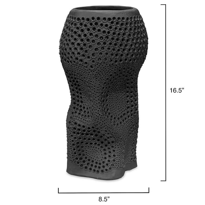 Image 3 Jamie Young Night Sky 16 1/2"H Matte Black Decorative Vase more views