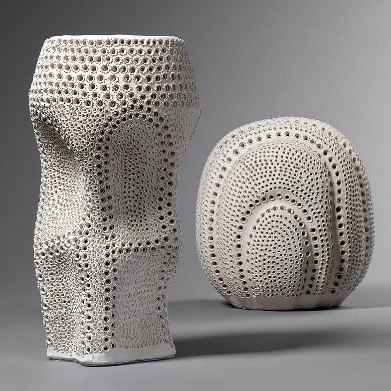 Image 3 Jamie Young Night Sky 16 1/2"H Matte White Decorative Vase more views
