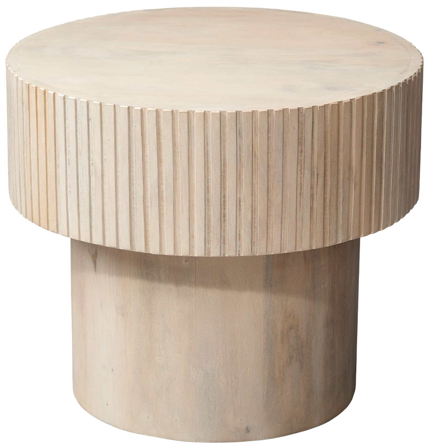 Image 2 Jamie Young Notch Mango Wood Round Side Table