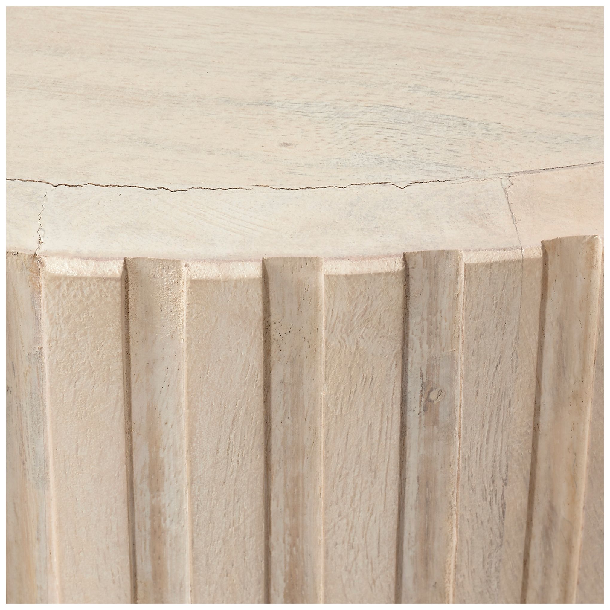 Image 3 Jamie Young Notch Mango Wood Round Side Table more views