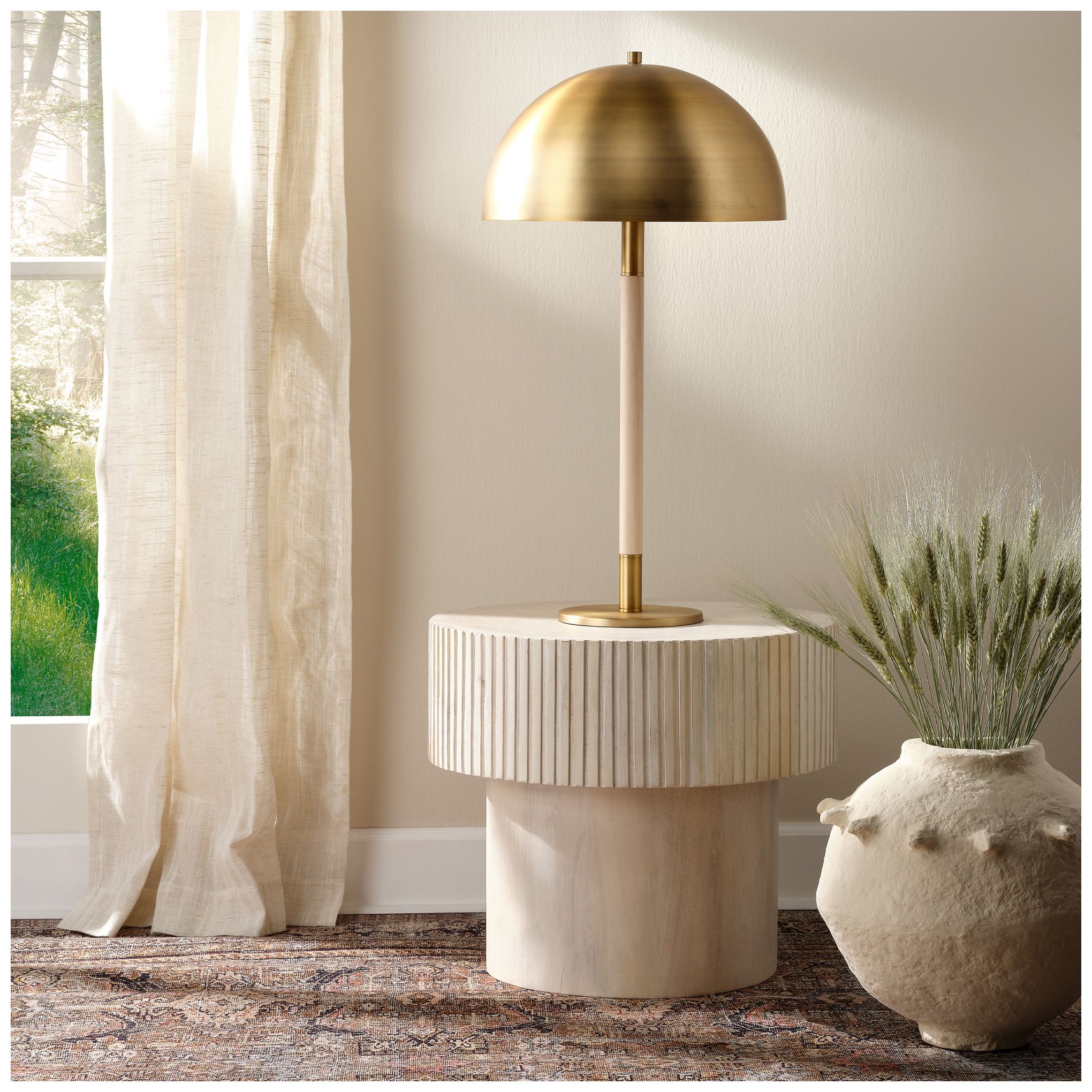Image 5 Jamie Young Notch Mango Wood Round Side Table more views