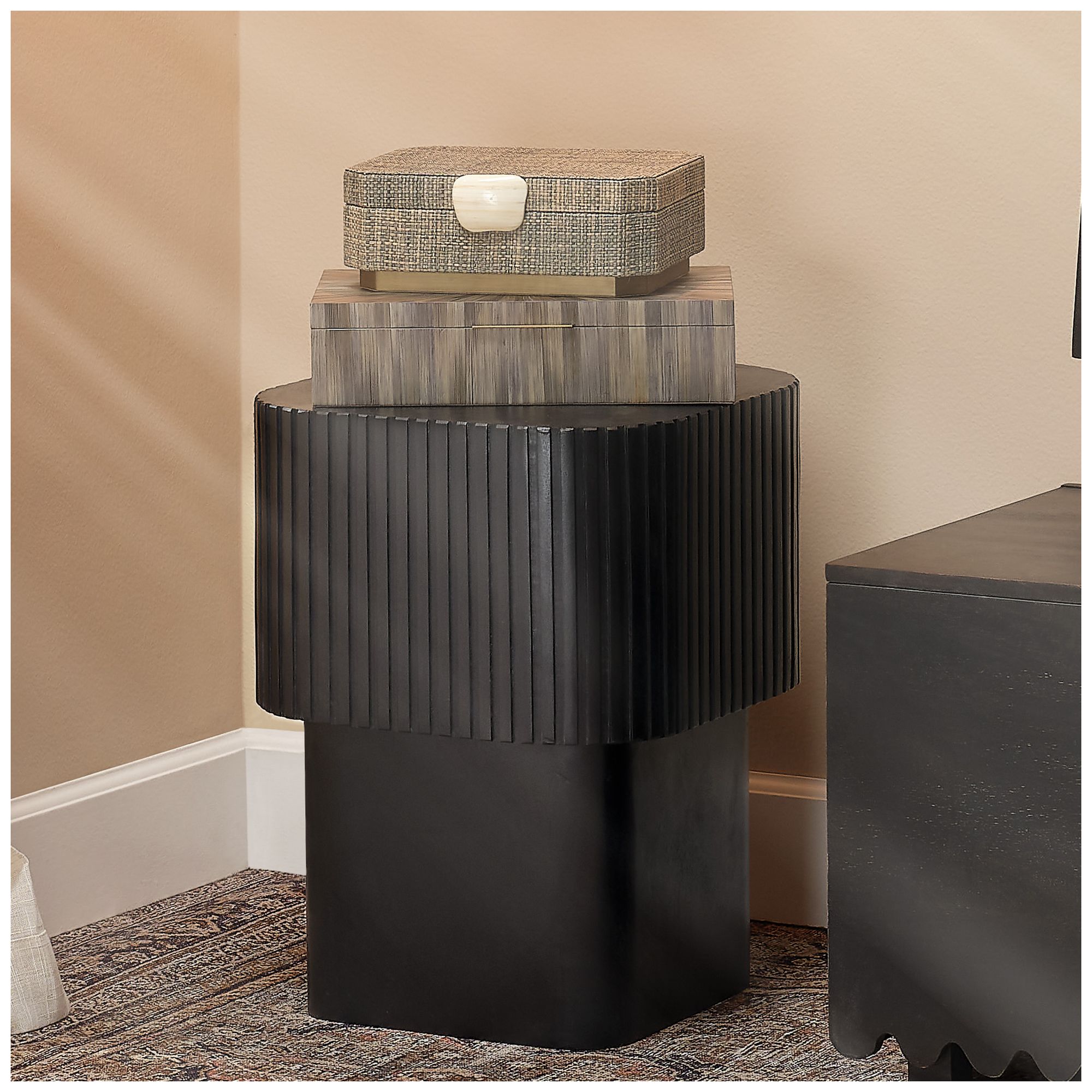 Image 2 Jamie Young Notch Mango Wood Square Table more views