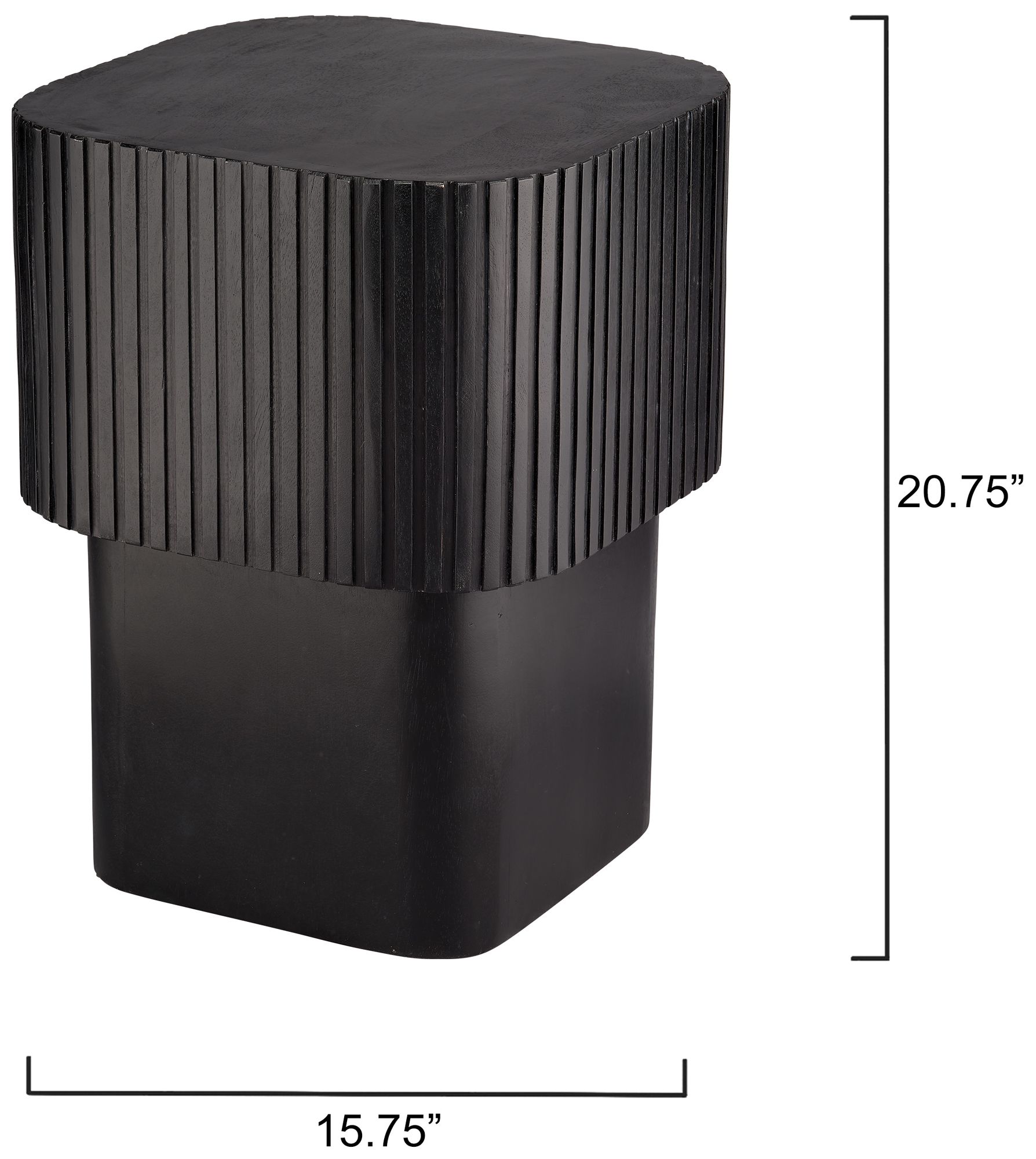 Image 3 Jamie Young Notch Mango Wood Square Table more views