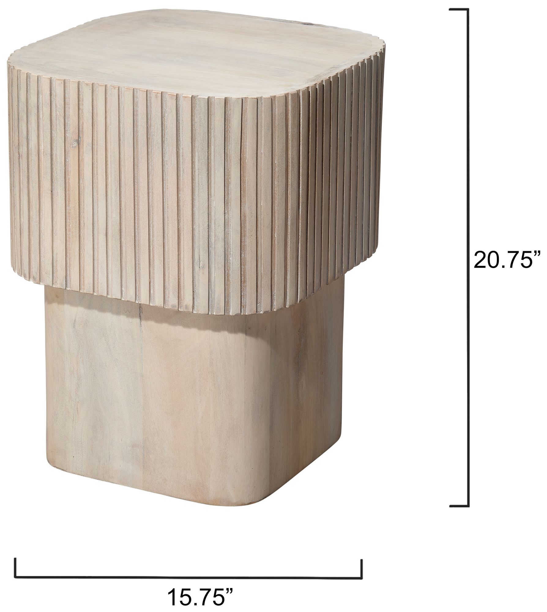 Image 3 Jamie Young Notch Mango Wood Square Table more views