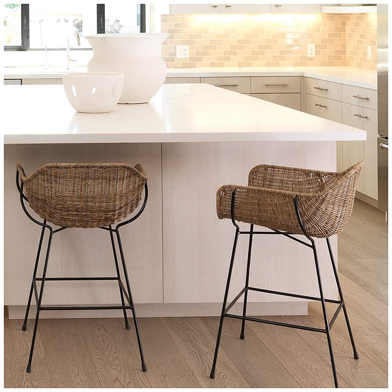 Image 2 Jamie Young Nusa Rattan and Steel Counter Stool more views