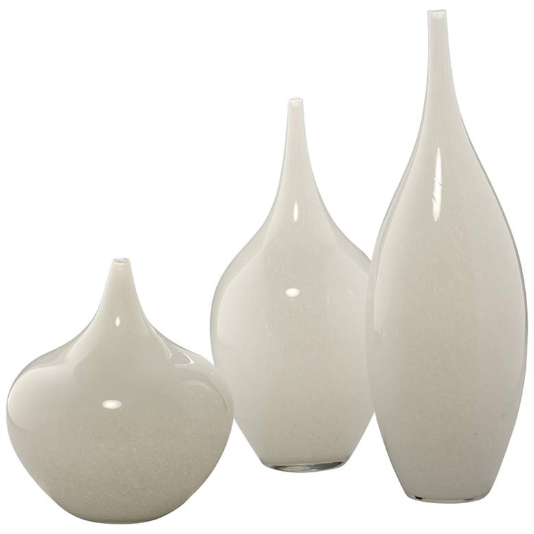Image 1 Jamie Young Nymph White Glass Decorative Vases Set of 3