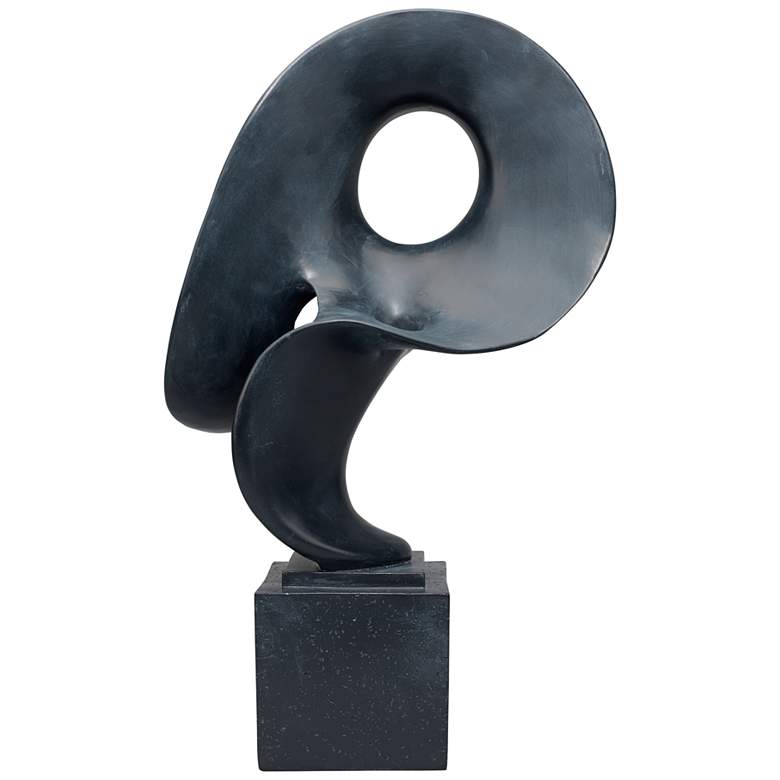 Jamie Young Obscure 20&quot; High Black Decorative Sculpture