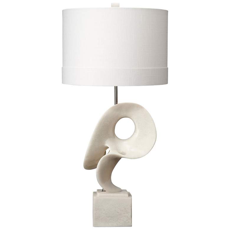 Image 1 Jamie Young Obscure Table Lamp with Linen Shade, White