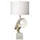 Jamie Young Obscure Table Lamp with Linen Shade, White