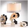 2_Jamie Young Obscure Table Lamp with Linen Shade, White more views