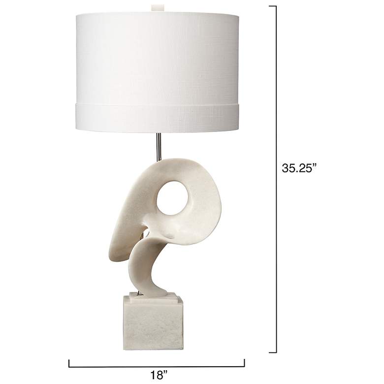 Image 3 Jamie Young Obscure Table Lamp with Linen Shade, White more views
