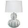 Jamie Young Oceane White Ceramic Gourd Table Lamp