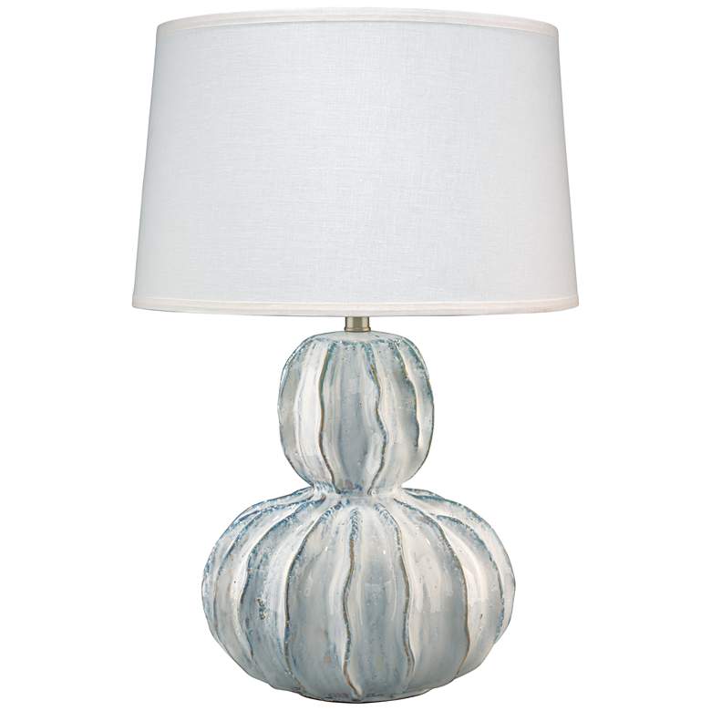 Image 2 Jamie Young Oceane White Ceramic Gourd Table Lamp