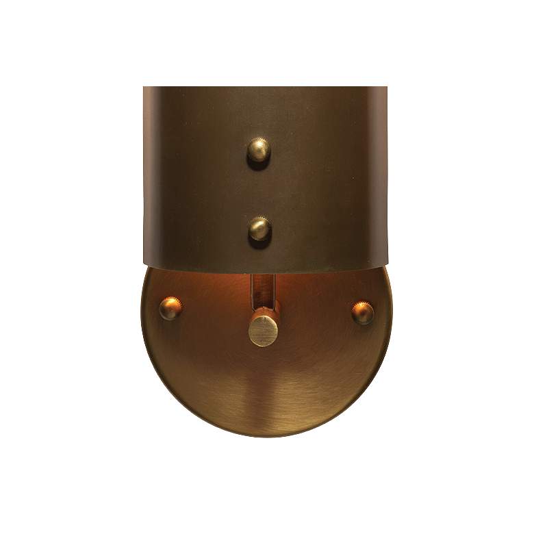 Image 2 Jamie Young Olympic 15 1/2" High Antique Brass Wall Sconce more views