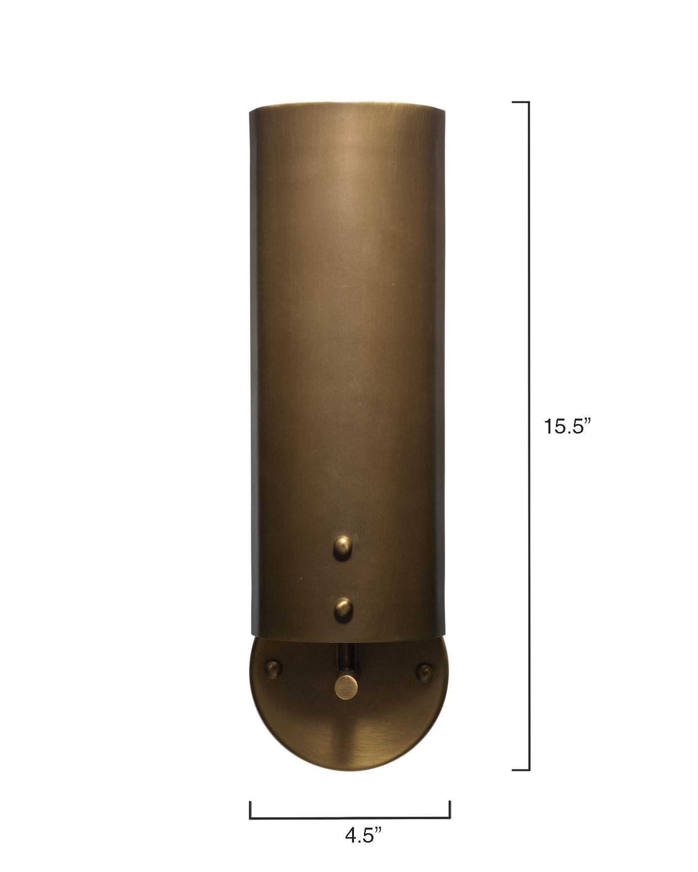 Image 3 Jamie Young Olympic 15 1/2" High Antique Brass Wall Sconce more views