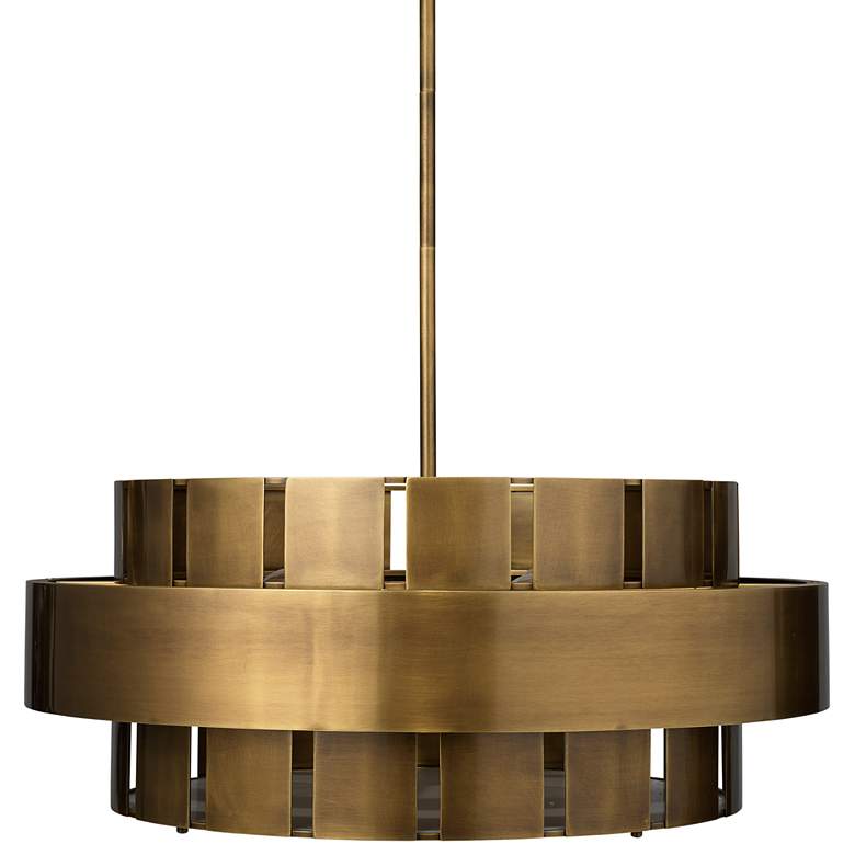 Image 1 Jamie Young Orbit 30 inch Wide Antique Brass Metal Chandelier