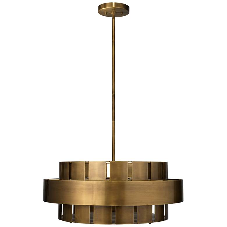 Image 4 Jamie Young Orbit 30" Wide Antique Brass Metal Chandelier more views