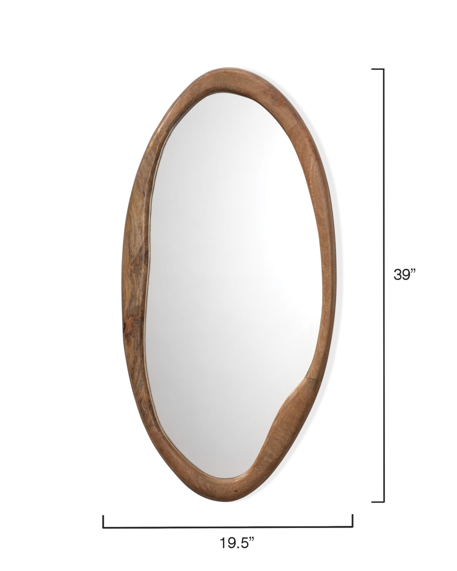 Image 6 Jamie Young Organic Natural Wood 19 1/2" x 39" Wall Mirror more views
