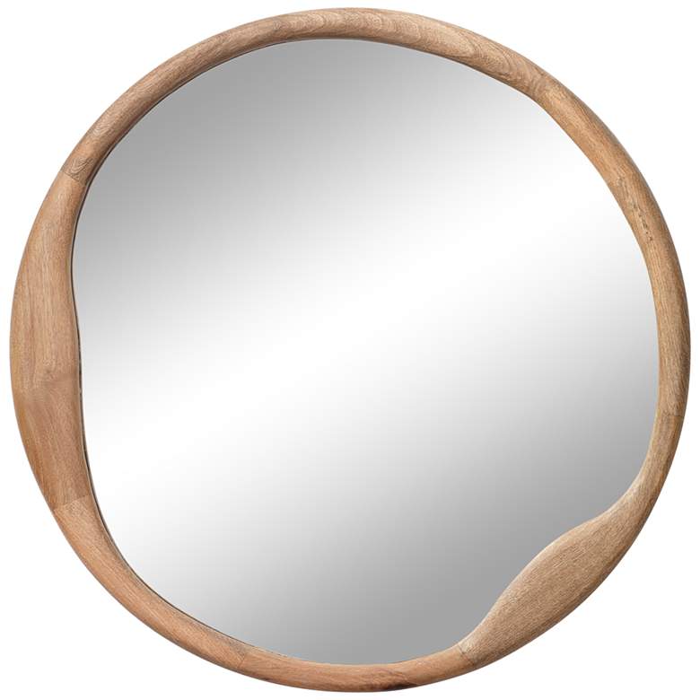Image 2 Jamie Young Organic Natural Wood 36" Round Wall Mirror