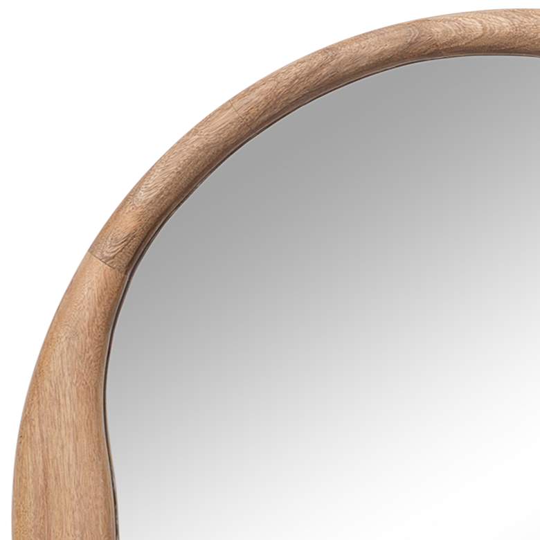 Image 3 Jamie Young Organic Natural Wood 36" Round Wall Mirror more views