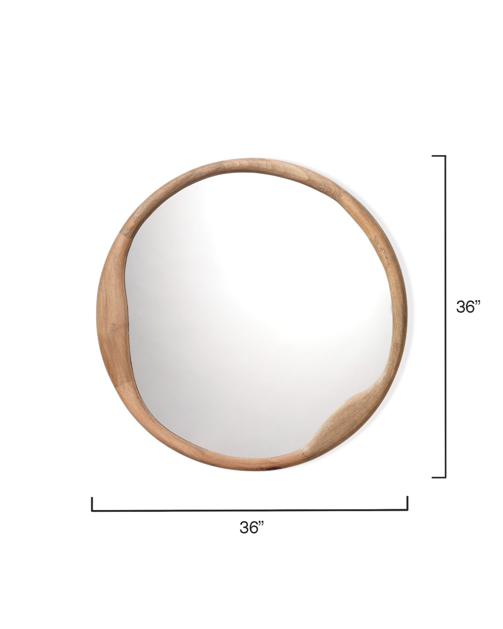 Image 6 Jamie Young Organic Natural Wood 36" Round Wall Mirror more views