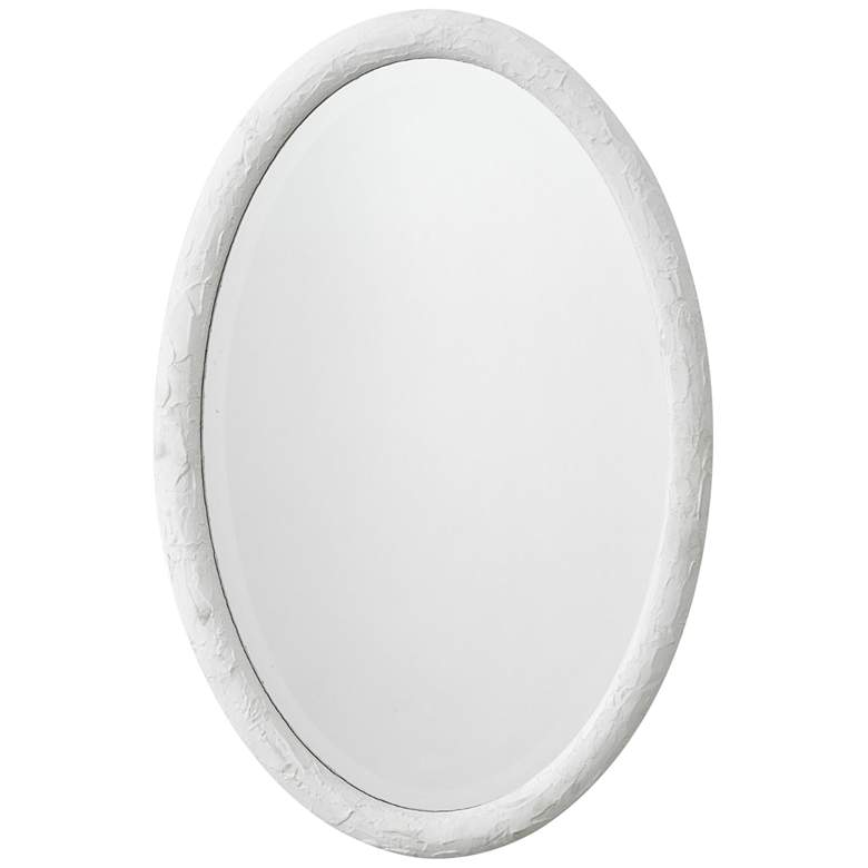 Image 3 Jamie Young Ovation White 20" x 32" Oval Wall Mirror