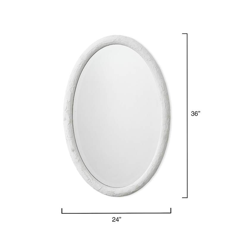 Image 6 Jamie Young Ovation White 20" x 32" Oval Wall Mirror more views