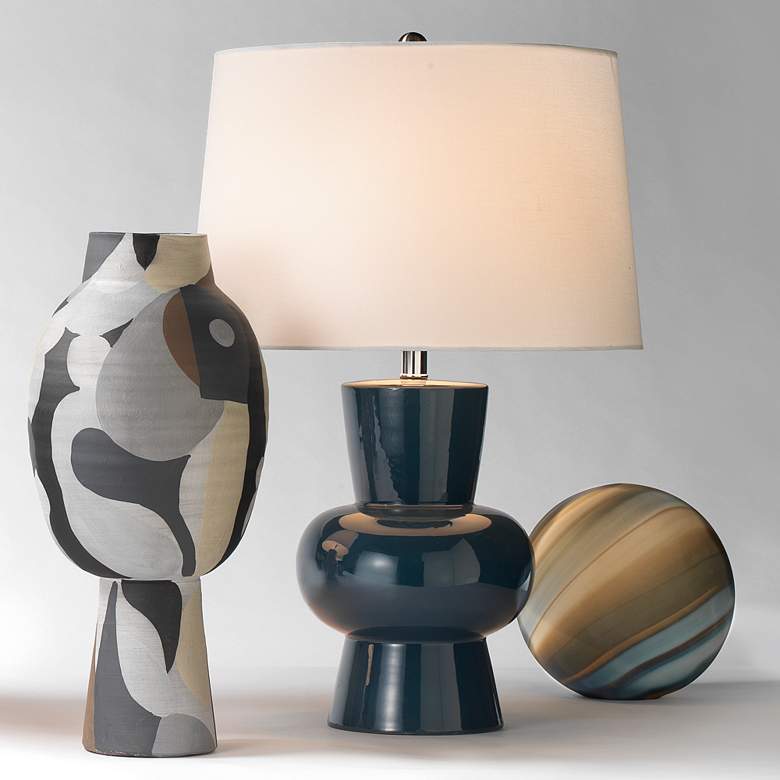 Image 3 Jamie Young Pablo 19" High Beige and Gray Ceramic Vase more views