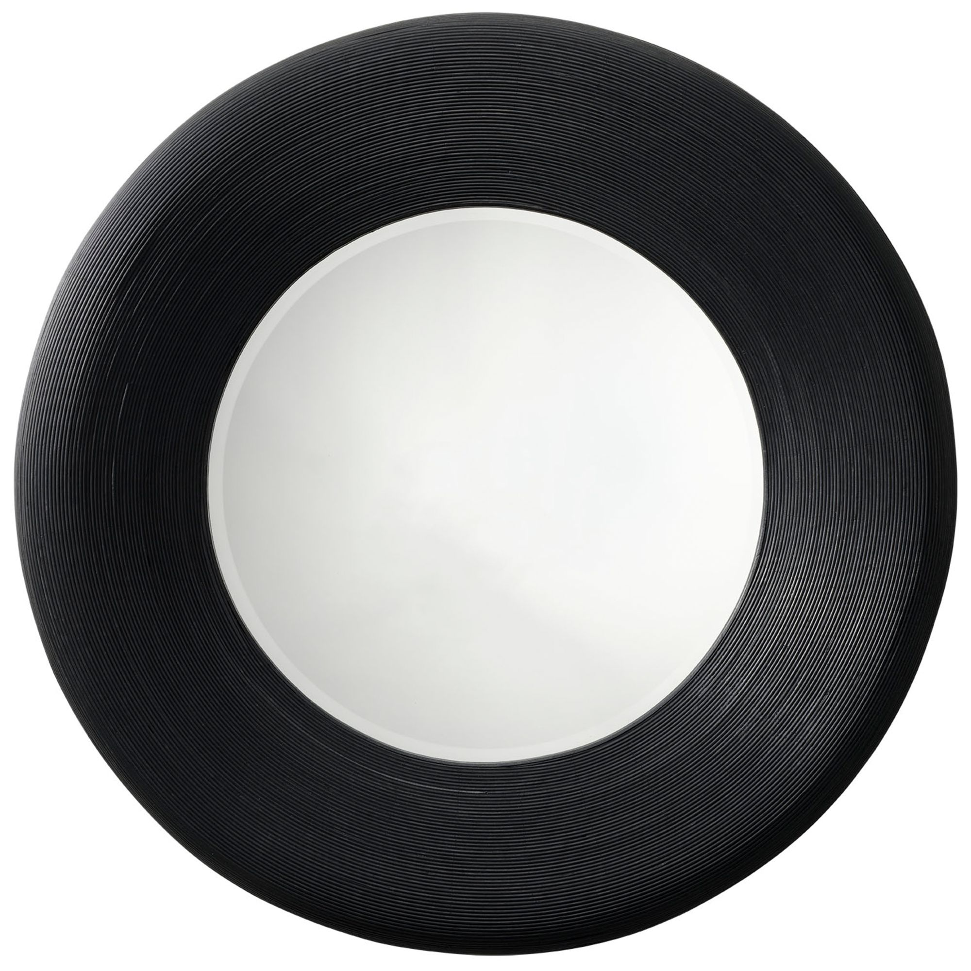 Image 2 Jamie Young Paddock Bamboo Round Wall Mirror, Black