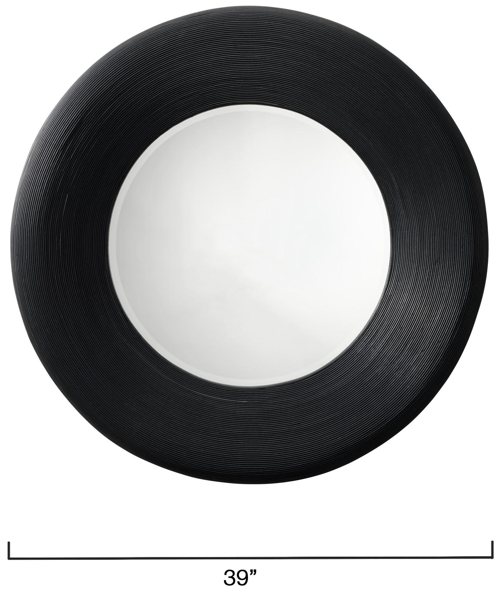 Image 3 Jamie Young Paddock Bamboo Round Wall Mirror, Black more views