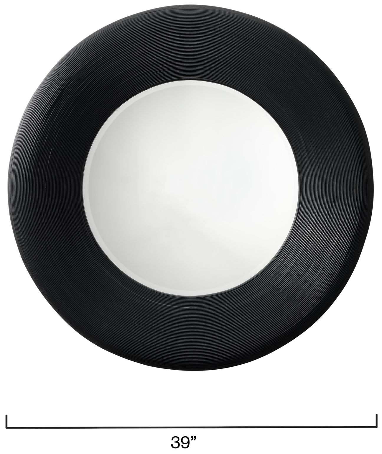 Image 6 Jamie Young Paddock Bamboo Round Wall Mirror, Black more views