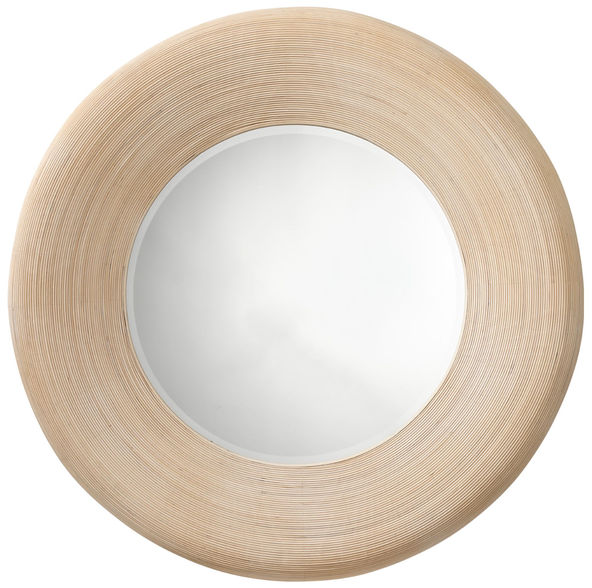 Image 2 Jamie Young Paddock Bamboo Round Wall Mirror, Cream